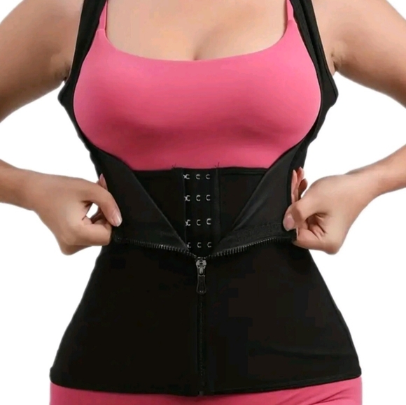 TJSweat solid pleated skirt zipper front sports vest - Picture 6 of 9